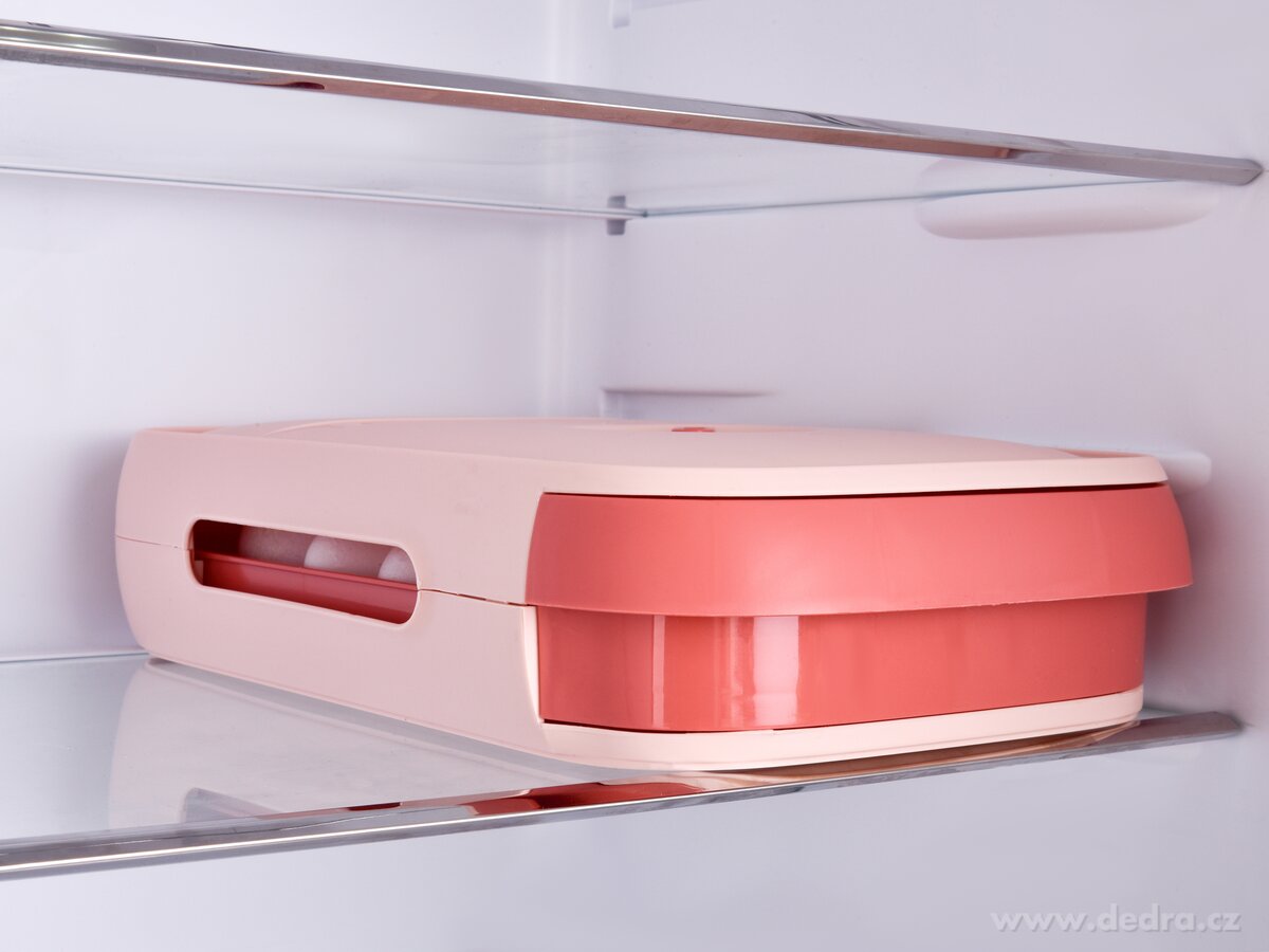 EGGY, samospádový box na vajíčka 18 ks, stohovatelný výsuvný zásobník s cirkulací vzduchu – náhled 3 | Grand Móda