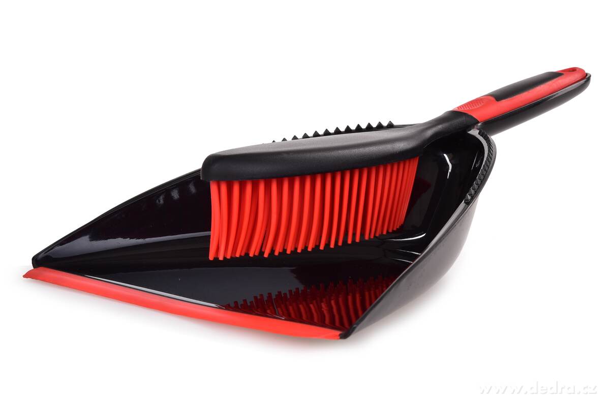 GoEco®, Smetáček a lopatka se silikonovými štětinami, 34 cm, dlouhá životnost & snadná údržba, červený – náhled 2 | Grand Móda