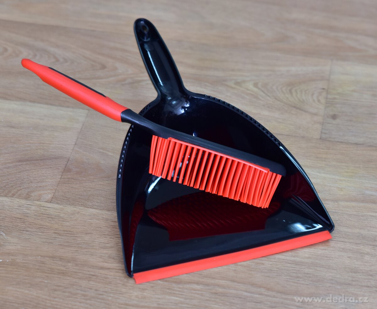 GoEco®, Smetáček a lopatka se silikonovými štětinami, 34 cm, dlouhá životnost & snadná údržba, červený – náhled 3 | Grand Móda