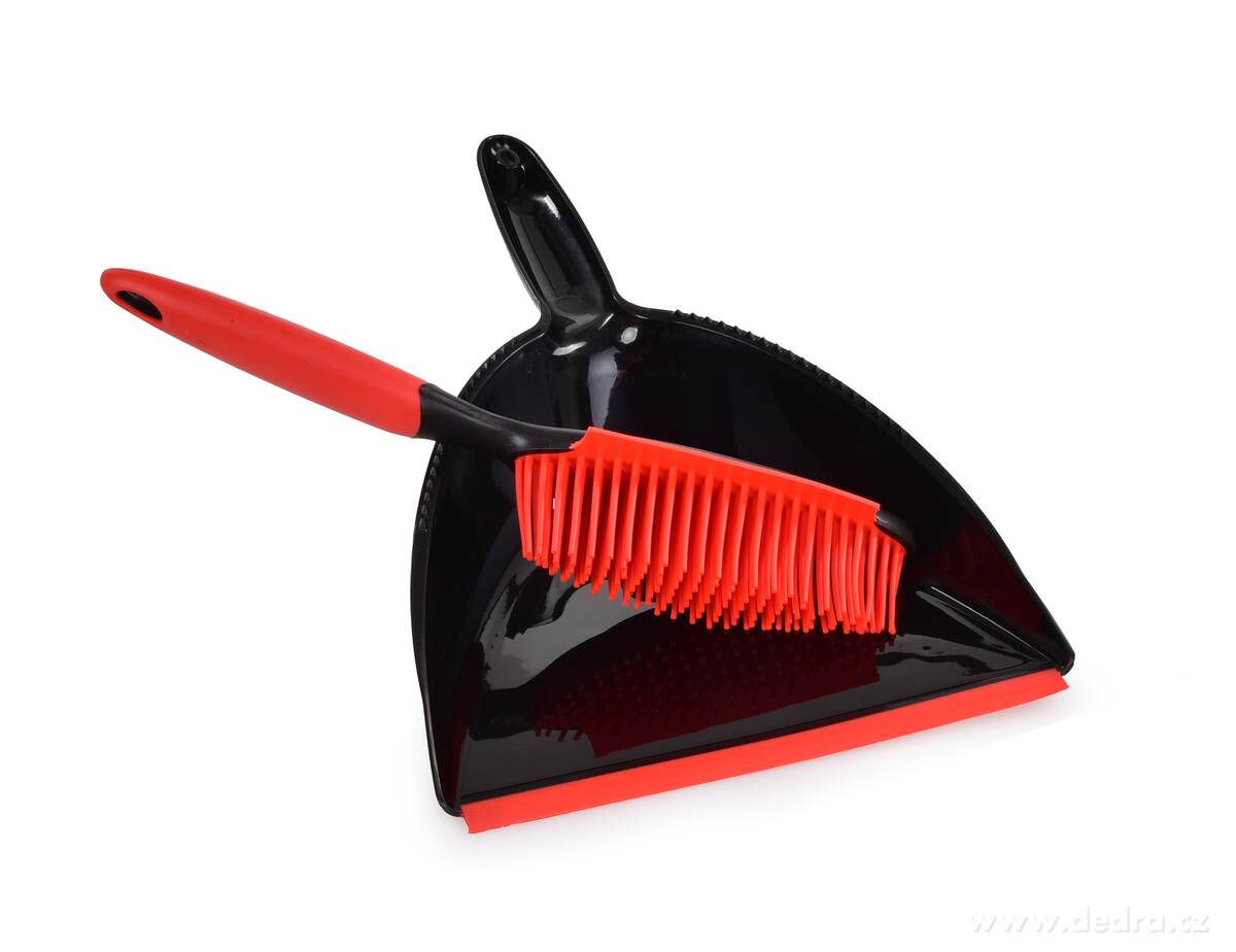 GoEco®, Smetáček a lopatka se silikonovými štětinami, 34 cm, dlouhá životnost & snadná údržba, červený – náhled 4 | Grand Móda