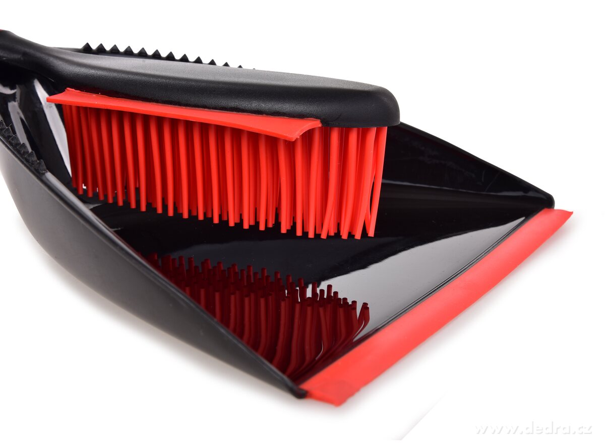 GoEco®, Smetáček a lopatka se silikonovými štětinami, 34 cm, dlouhá životnost & snadná údržba, červený – náhled 5 | Grand Móda