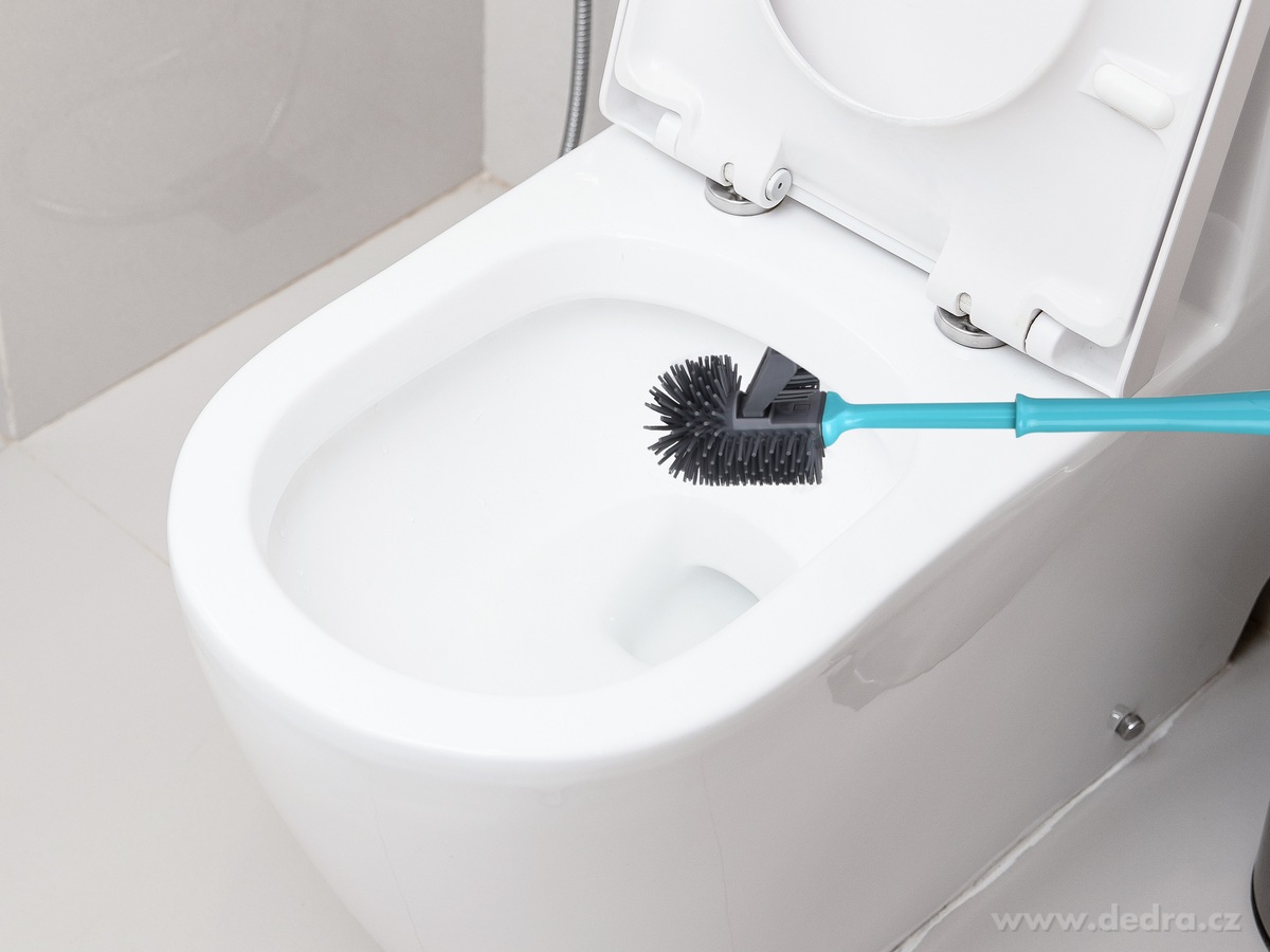 Silikonová kulatá "doživotní" WC štětka, snadno omyvatelná, GoEco® – náhled 3 | Grand Móda