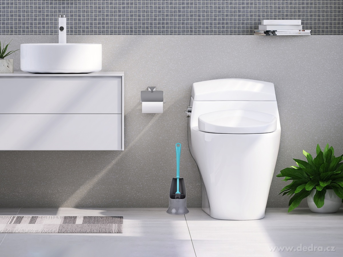 Silikonová kulatá "doživotní" WC štětka, snadno omyvatelná, GoEco® – náhled 4 | Grand Móda