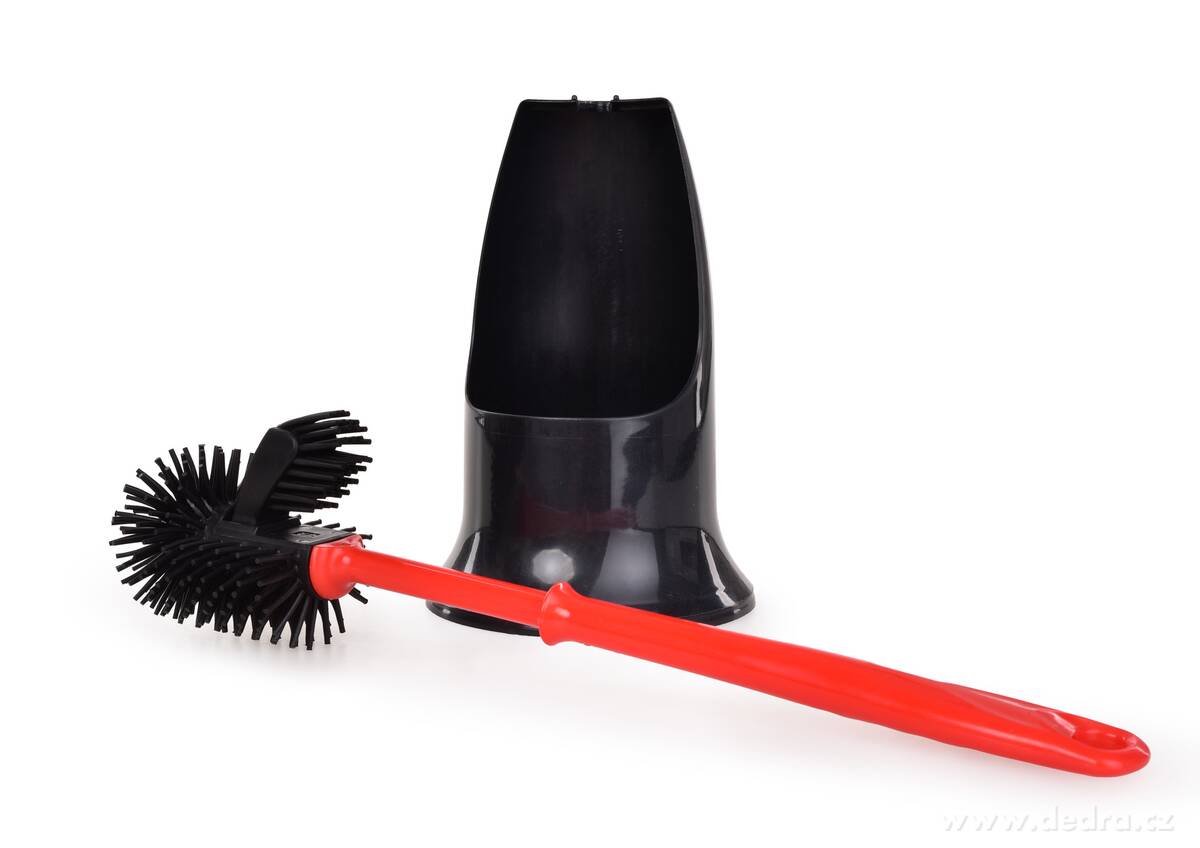 GoEco®, Silikonová kulatá WC štětka 41 cm, doživotní & snadno omyvatelná, červená | WC ítďtky | Grand Móda