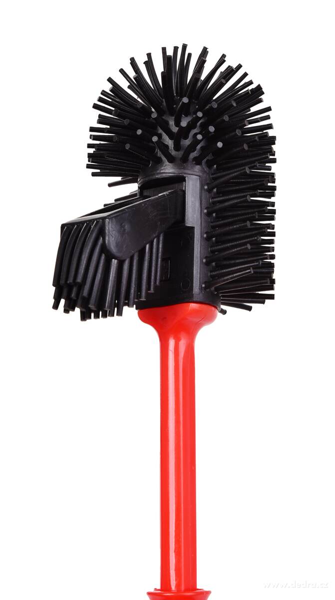 GoEco®, Silikonová kulatá WC štětka 41 cm, doživotní & snadno omyvatelná, červená – náhled 4 | Grand Móda