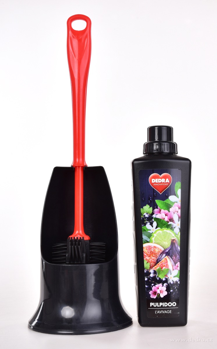 GoEco®, Silikonová kulatá WC štětka 41 cm, doživotní & snadno omyvatelná, červená – náhled 5 | Grand Móda