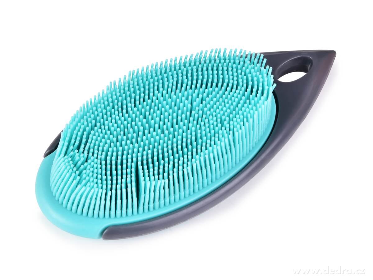 GoEco®, Oboustranný silikonový kartáč na chlupy, praní a úklid, 17 cm, mintový | Kartáče | Grand Móda