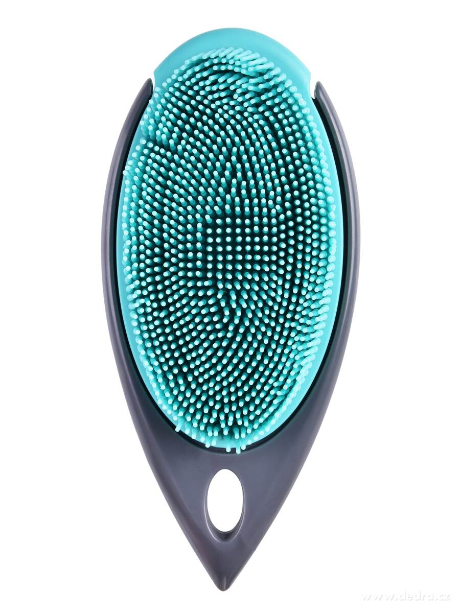 GoEco®, Oboustranný silikonový kartáč na chlupy, praní a úklid, 17 cm, mintový – náhled 2 | Grand Móda