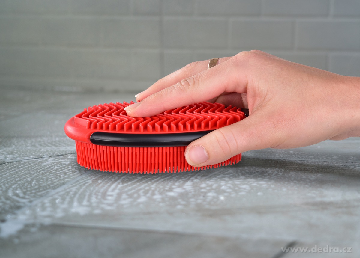 GoEco®, oboustranný silikonový kartáč 17 cm, na praní, úklid i chlupy – náhled 3 | Grand Móda