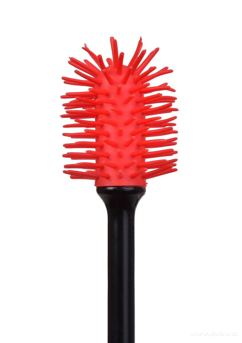 GoEco®, Doživotní kartáč na lahve & vázy, silikonové štětiny & pružná hlava, červený – náhled 4 | Grand Móda