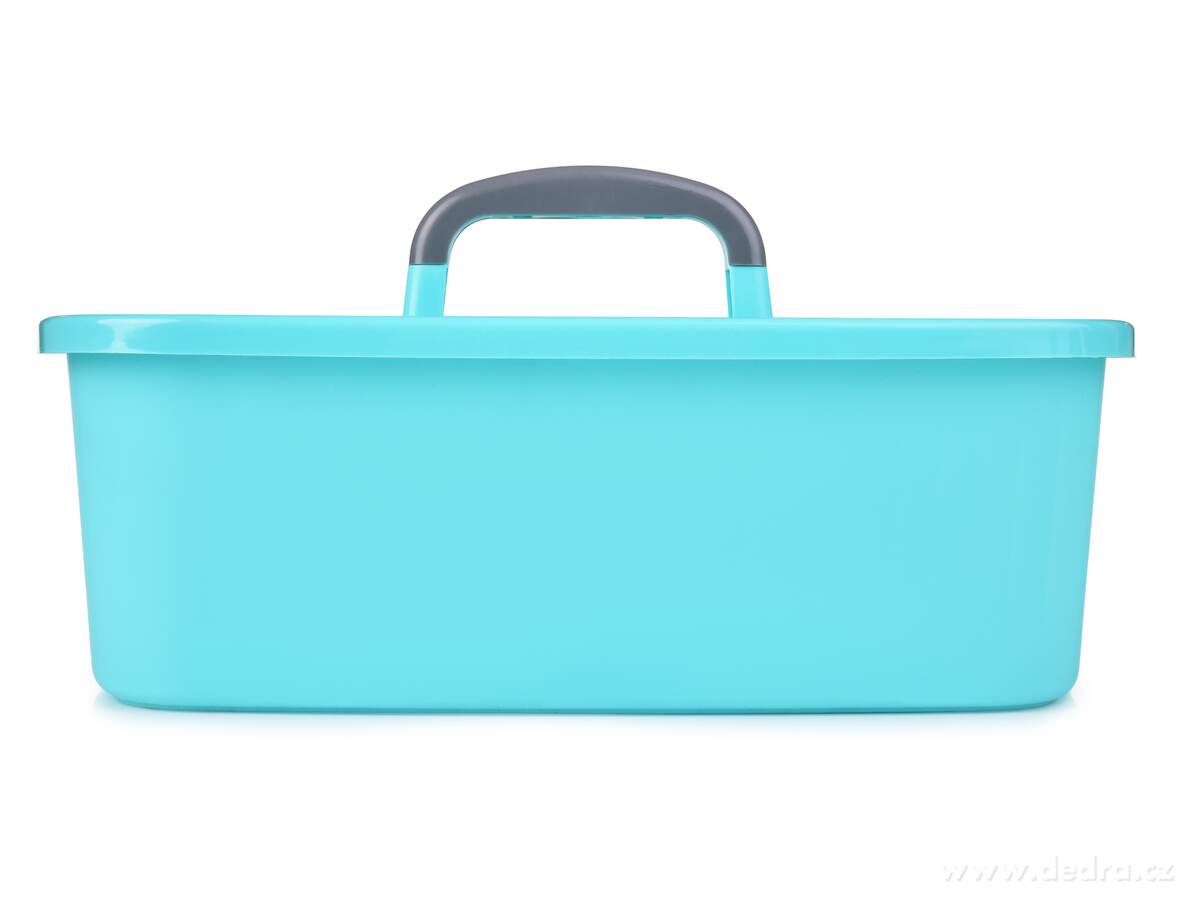 VODNESÚKLID, nosič na úklidové prostředky, praktický plastový organizér s madlem, 40 cm, mintový – náhled 5 | Grand Móda