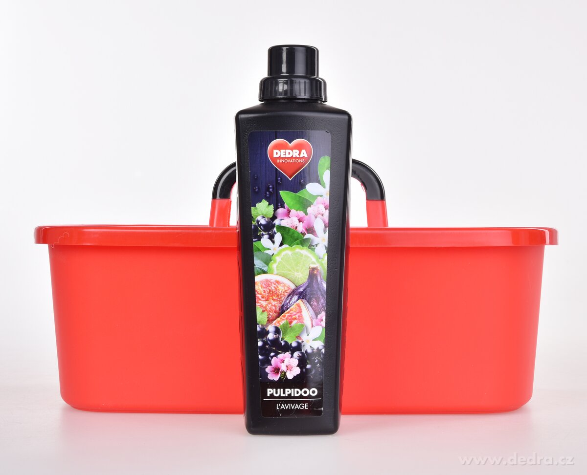 VODNESÚKLID, nosič na úklidové prostředky, plastový organizér s madlem, 40 cm, červený – náhled 6 | Grand Móda