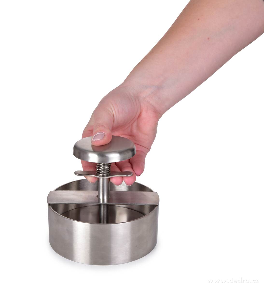 HAMBÁTOR CHEF, nerezový masivní lis na karbanátky, hamburgery a placky – náhled 5 | Grand Móda