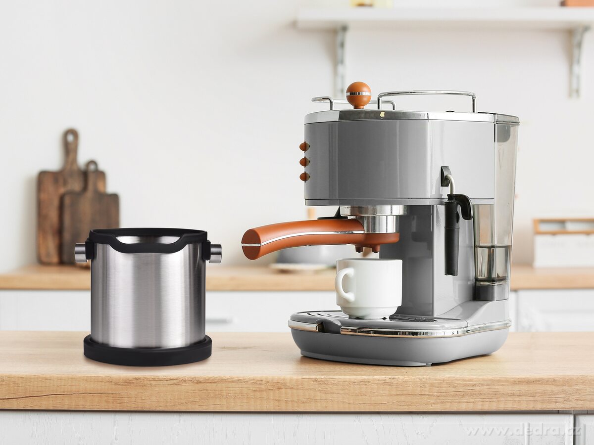 BARISTA, masivní nerezový odklepávač na kávovou sedlinu, kbelíkový knock box pro pákové kávovary – náhled 4 | Grand Móda