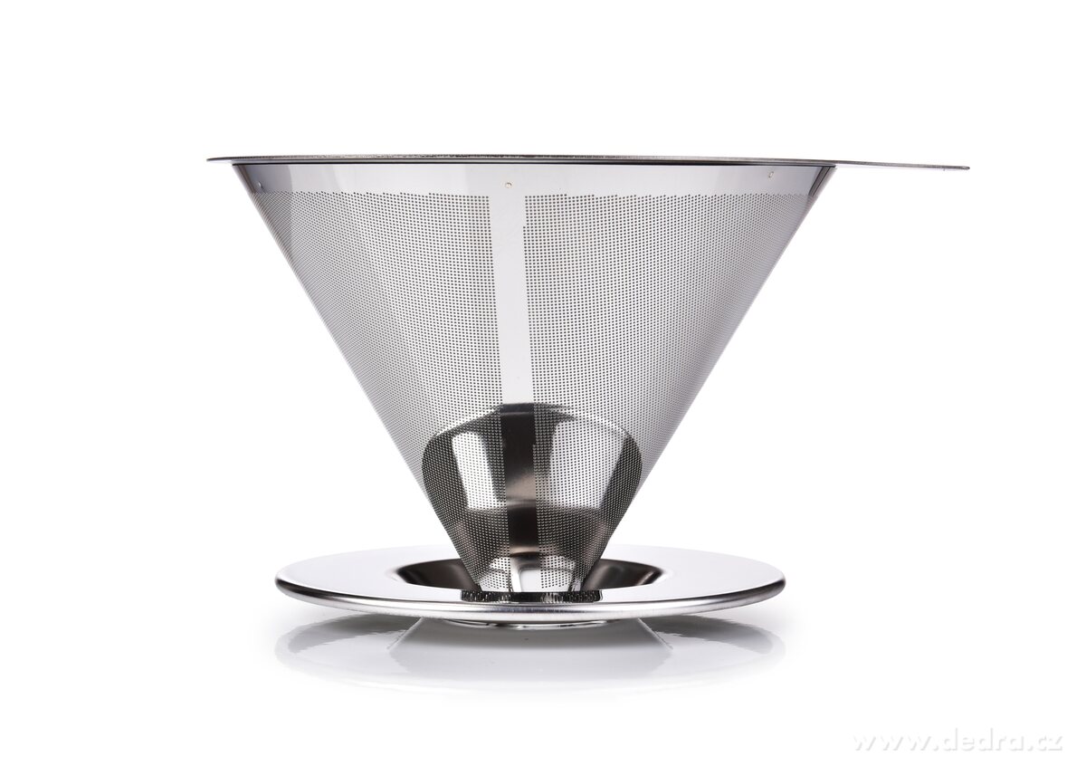 BARISTA, nerezový dripper – filtr na překapávanou kávu, V60 styl – náhled 2 | Grand Móda