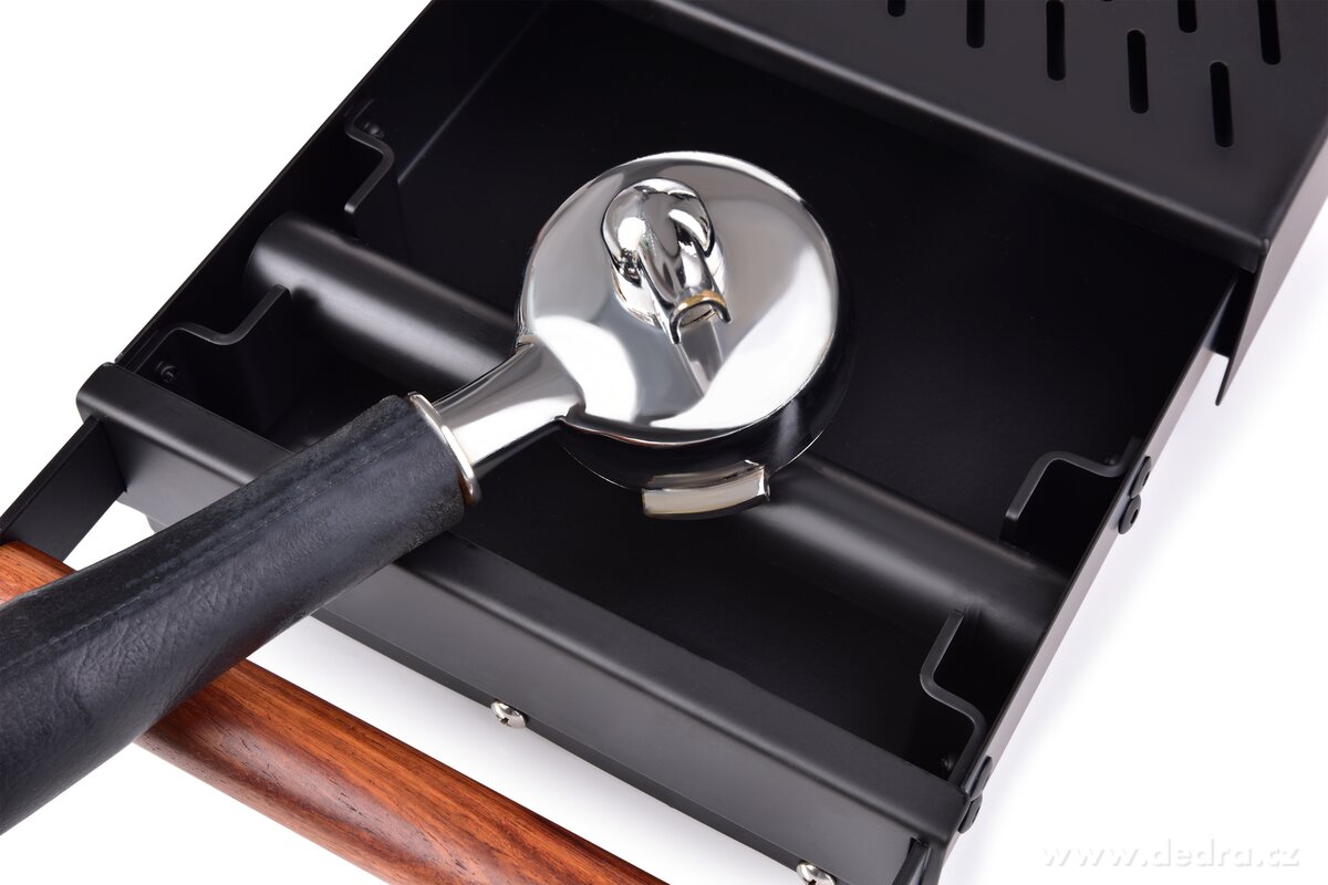 BARISTA, 2v1 ocelový odklepávač na kávovou sedlinu pod pákový kávovar, robustní knock box – náhled 2 | Grand Móda