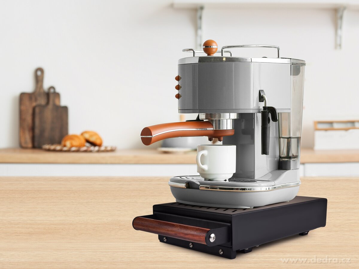 BARISTA, 2v1 ocelový odklepávač na kávovou sedlinu pod pákový kávovar, robustní knock box – náhled 3 | Grand Móda