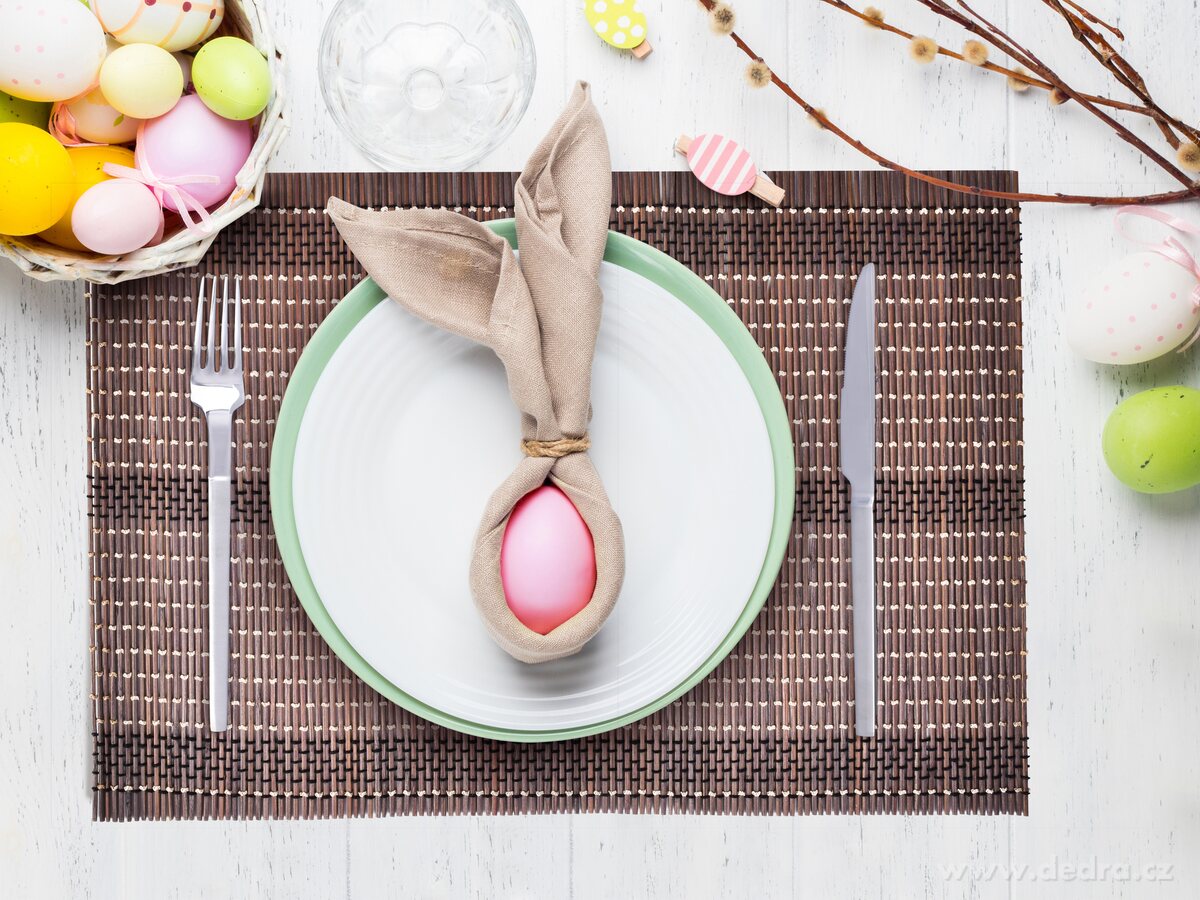 GoEco®, bambusové prostírání 4 ks, 44 × 30 cm, přírodní podložky na stůl – náhled 4 | Grand Móda