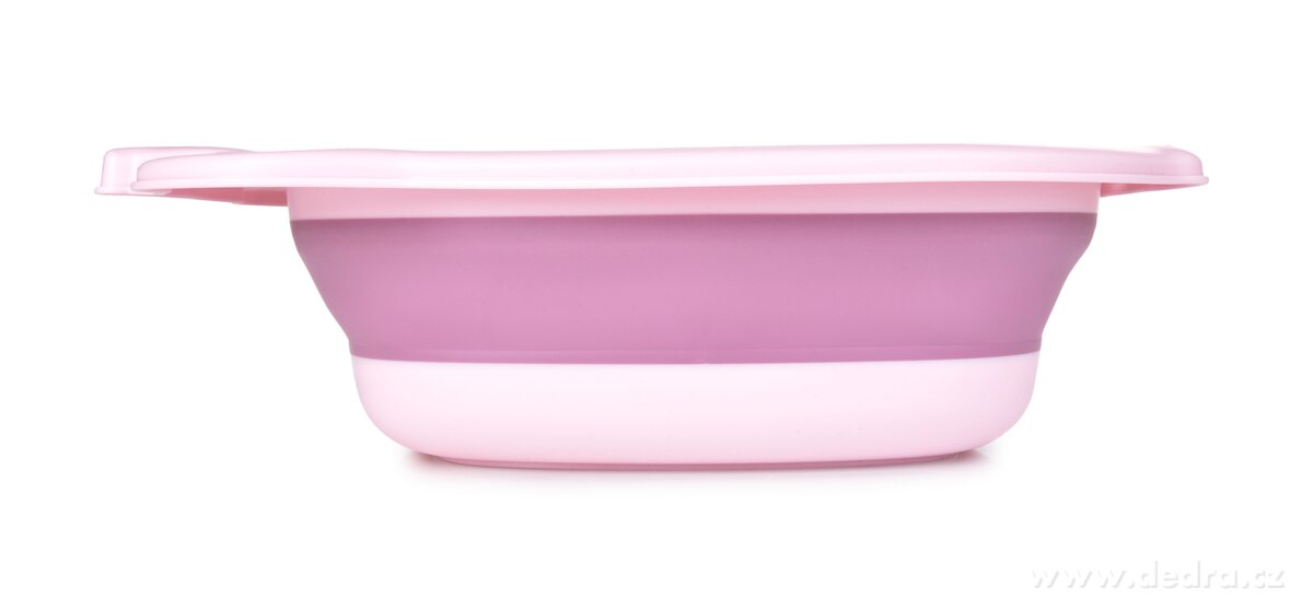 BABY, skládací dětské umyvadlo, multifunkční, s otvorem na zavěšení, motiv slona, růžové – náhled 5 | Grand Móda