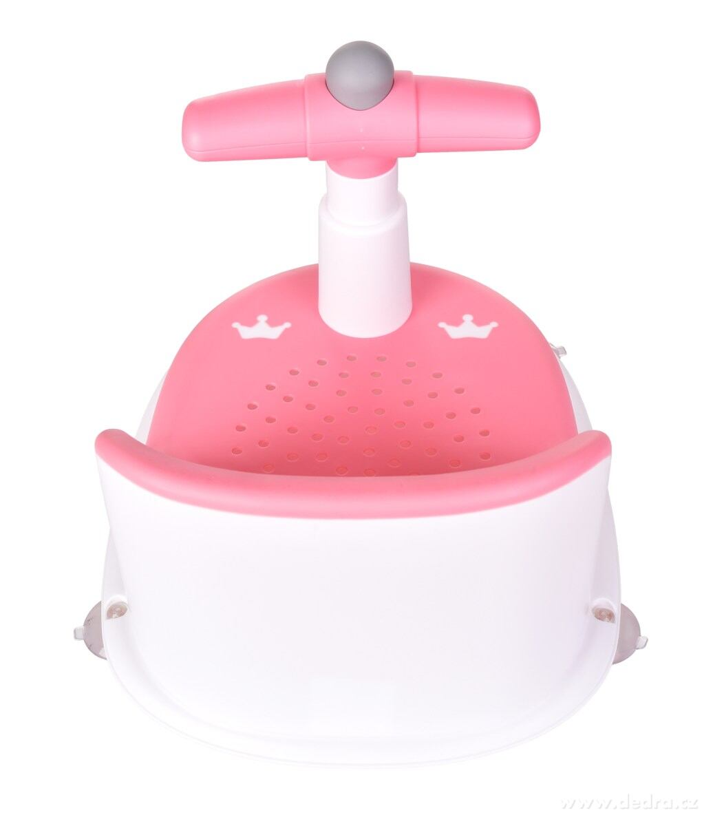 BABY BIKE, dětské sedátko do vany, pro bezpečné koupání, soft touch povrch + 4 přísavky, růžové – náhled 2 | Grand Móda