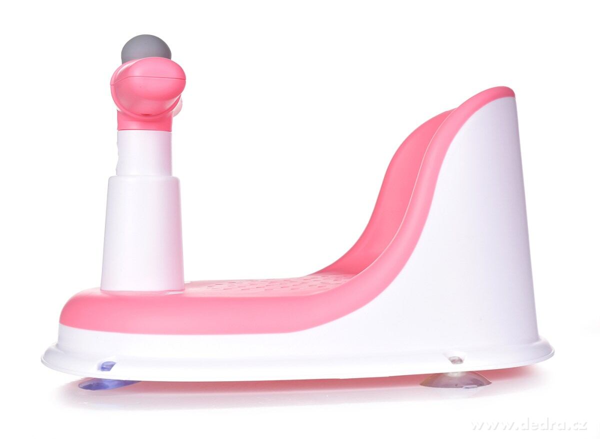 BABY BIKE, dětské sedátko do vany, pro bezpečné koupání, soft touch povrch + 4 přísavky, růžové – náhled 4 | Grand Móda