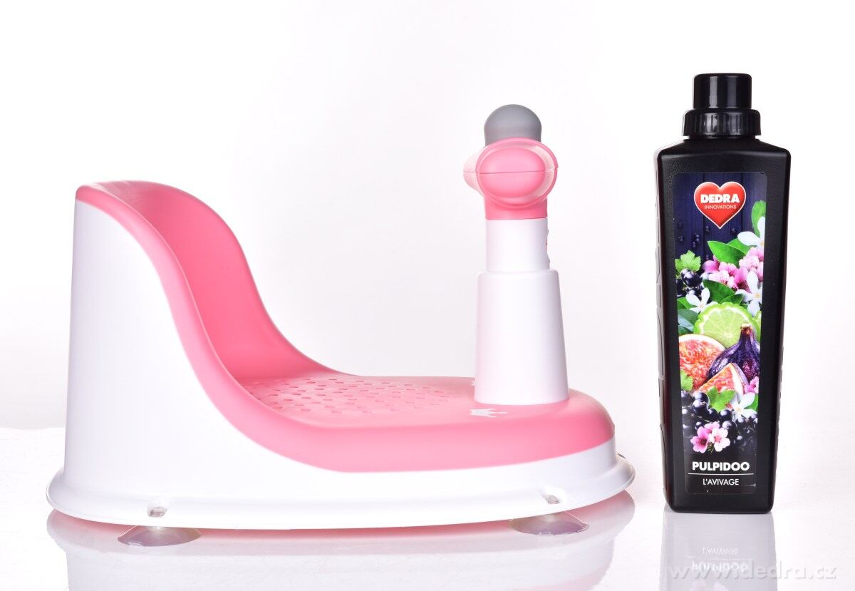 BABY BIKE, dětské sedátko do vany, pro bezpečné koupání, soft touch povrch + 4 přísavky, růžové – náhled 6 | Grand Móda