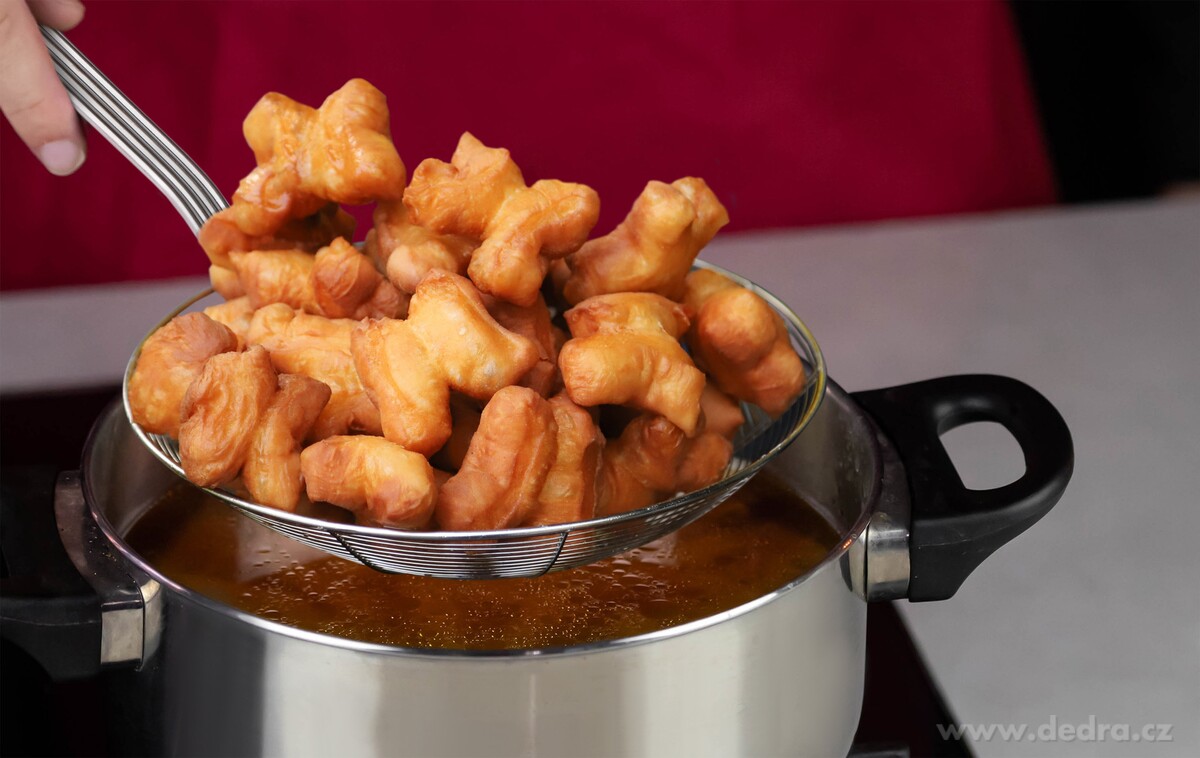 FRITOSÍTO, XXL fritovací nerezové síto – cedník, 42 cm, Ø 17 cm – náhled 3 | Grand Móda