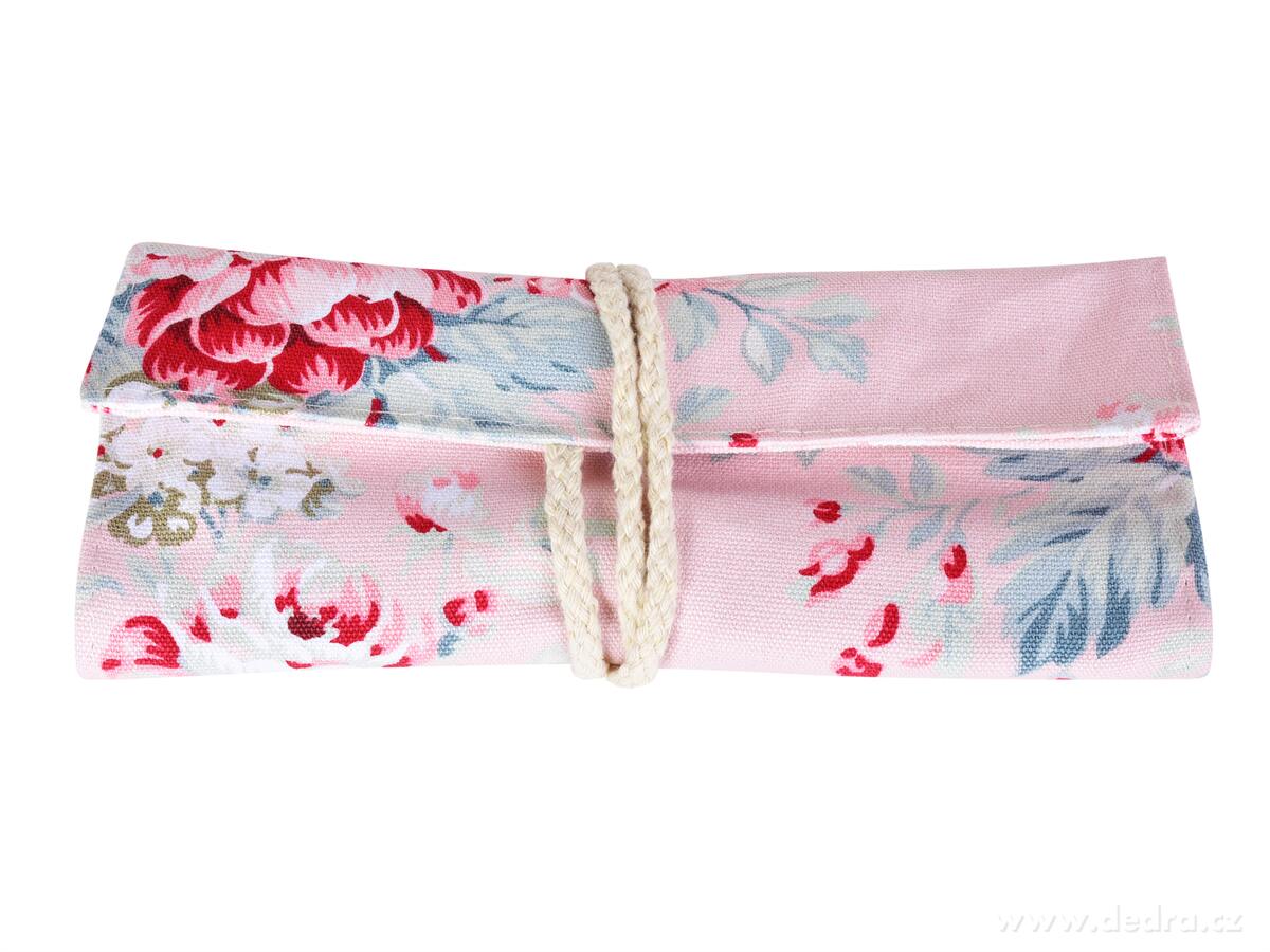 BEAUTY, 9 ks profesionálních přírodních štětců na make-up, s látkovým pouzdrem, sada pro líčení, růžová – náhled 2 | Grand Móda