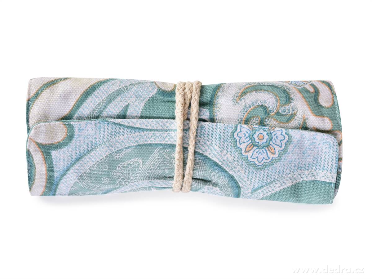 BEAUTY, 9 ks profesionálních přírodních štětců na make-up, s látkovým pouzdrem, sada pro líčení, mátová – náhled 2 | Grand Móda