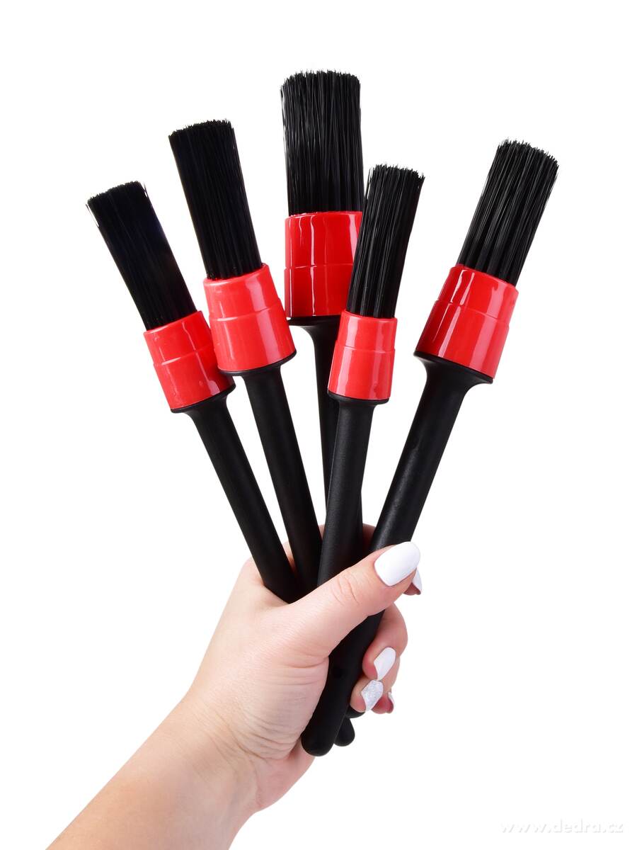 DETAILER, Sada 5 detailních štětců na čištění auta, interiér & exteriér – náhled 5 | Grand Móda