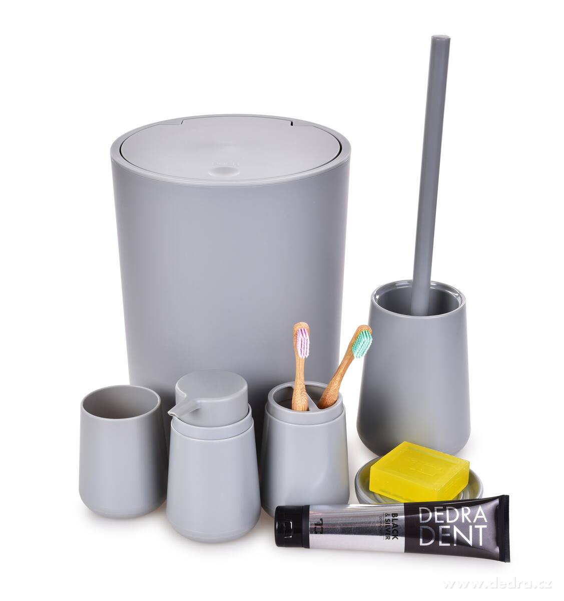 SPA, Sada koupelnových doplňků, 6 dílů, šedý