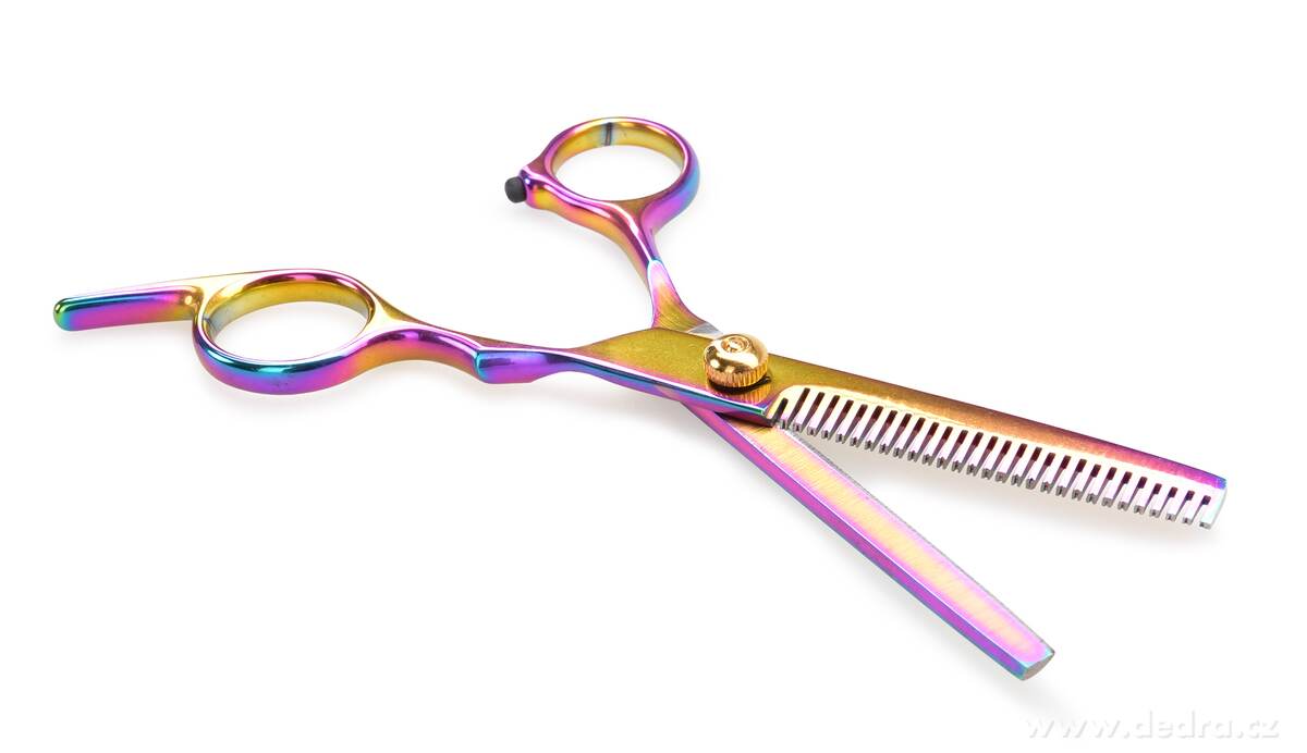 BEAUTY, Kadeřnické prostřihovací efilační nůžky na vlasy 17 cm, pro ztenčení a tvarování účesu