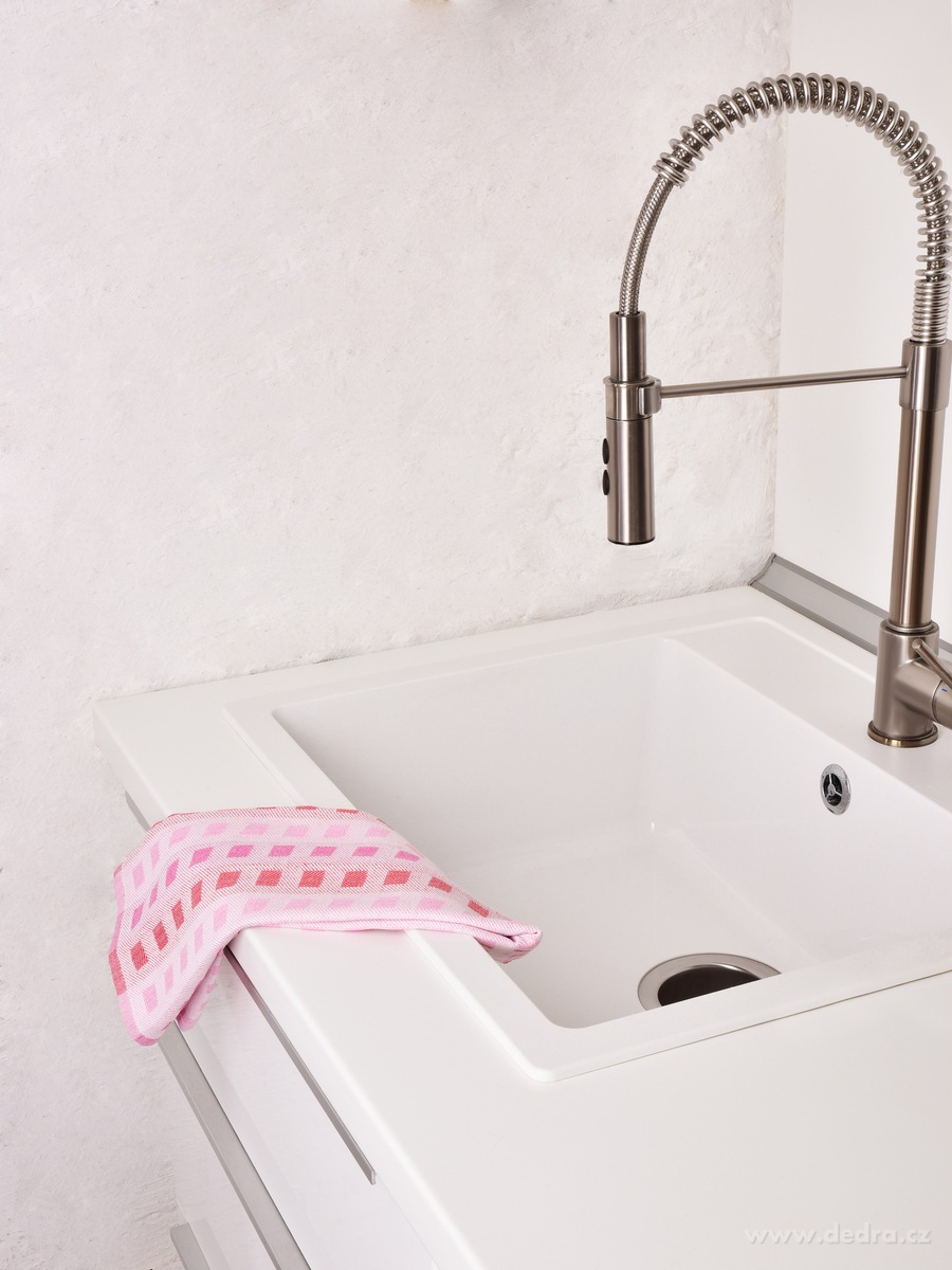 GoEco®, kuchyňská extrasavá utěrka, 100 % bavlna, 40 × 65 cm, růžová – náhled 3 | Grand Móda