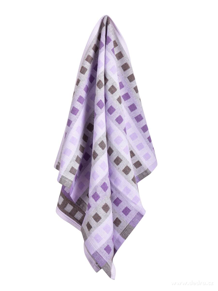 GoEco®, kuchyňská extrasavá utěrka, 100 % bavlna, 40 × 65 cm, fialová | Prachovky, houbičky a utďrky | Grand Móda