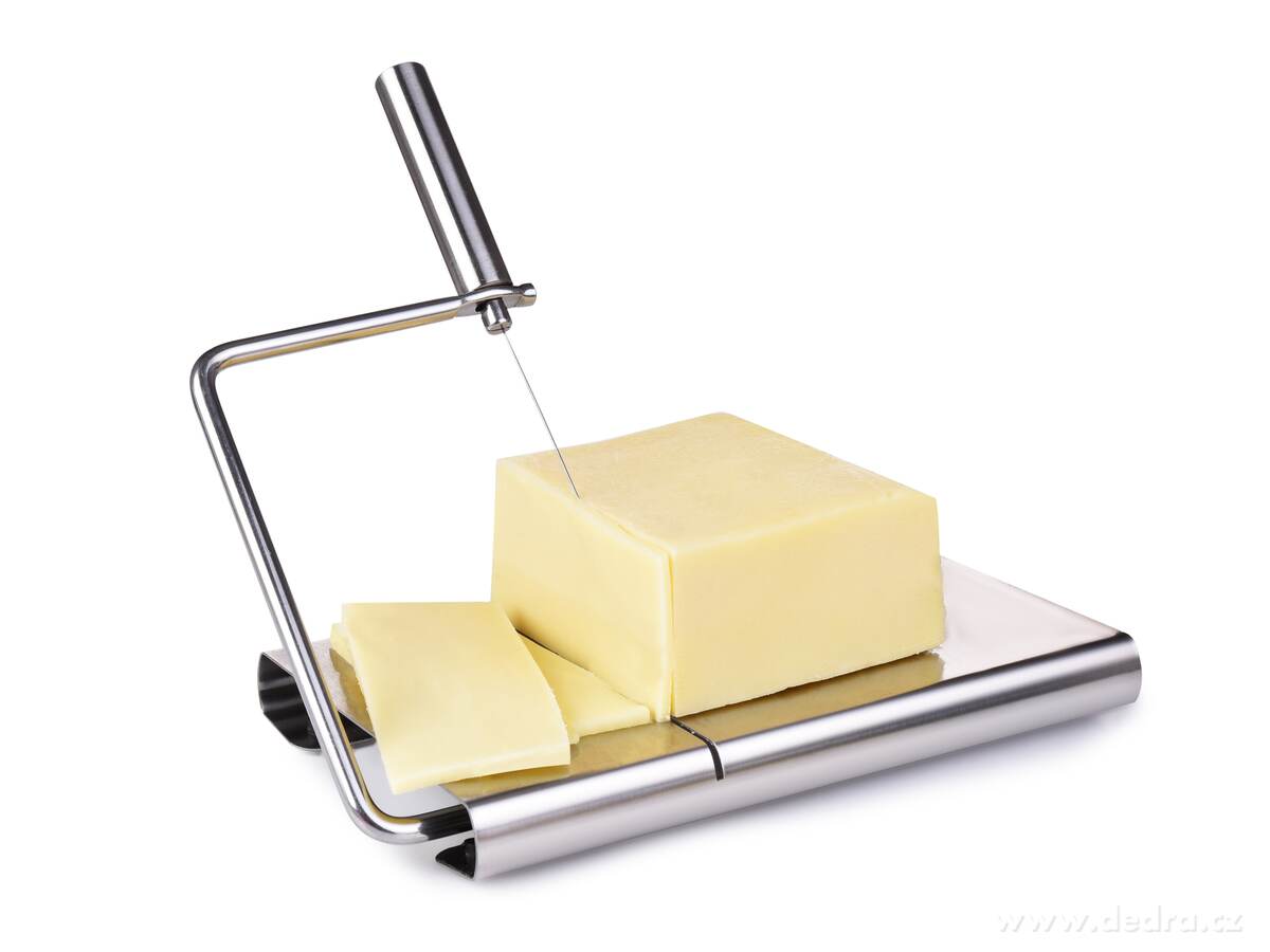 GOURMET, kráječ na sýr s jemnou strunou, Nerezový řezák s 5 náhradními strunami | Struhadla a kráječe | Grand Móda