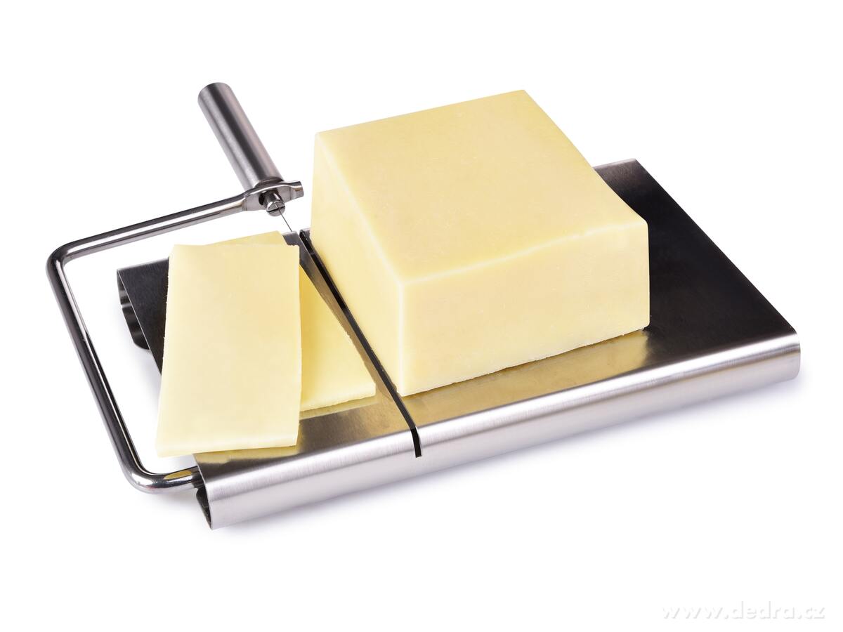 GOURMET, kráječ na sýr s jemnou strunou, Nerezový řezák s 5 náhradními strunami – náhled 5 | Grand Móda