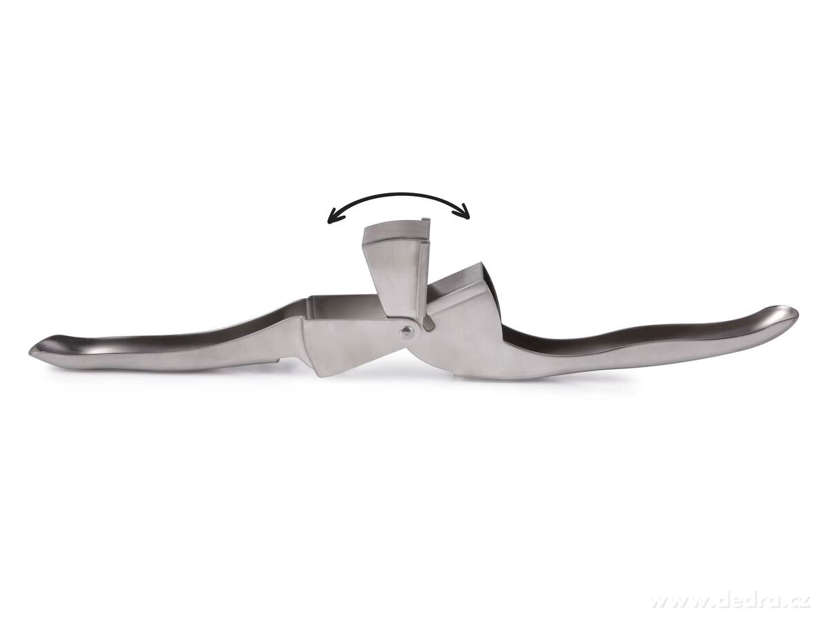 GOURMET, Masivní nerezový lis na česnek, 17 cm, ČESNEKÁTOR, Výklopná lisovací komora – náhled 6 | Grand Móda