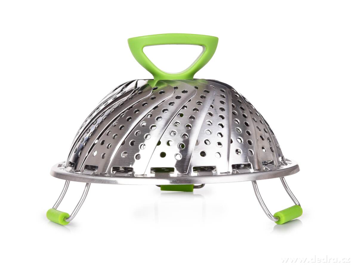 NAPAŘÁTOR, 22 cm nerezový napařovací cedník s teleskopickou rukojetí, průměr 14–22 cm – náhled 2 | Grand Móda