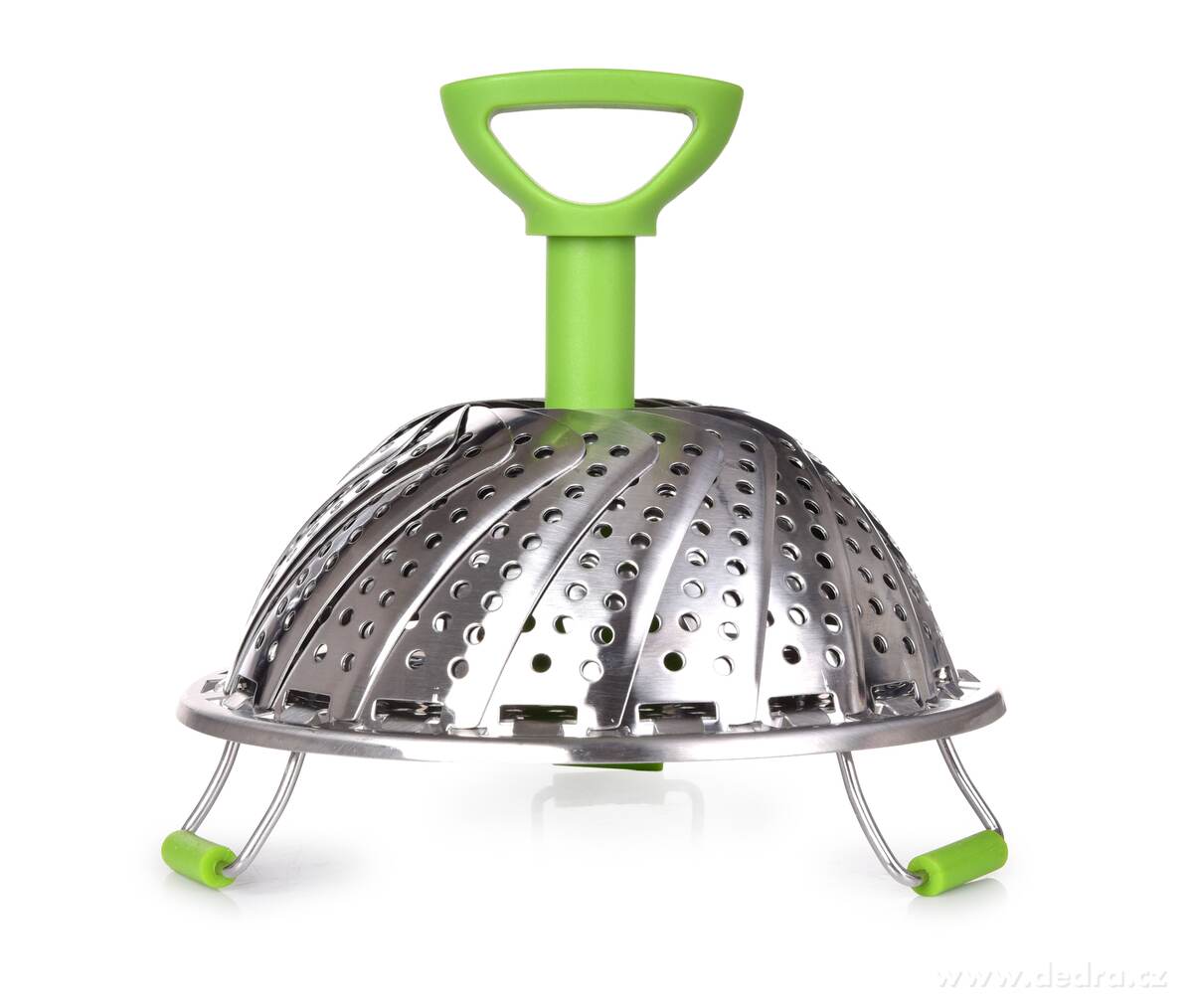 NAPAŘÁTOR, 22 cm nerezový napařovací cedník s teleskopickou rukojetí, průměr 14–22 cm – náhled 4 | Grand Móda