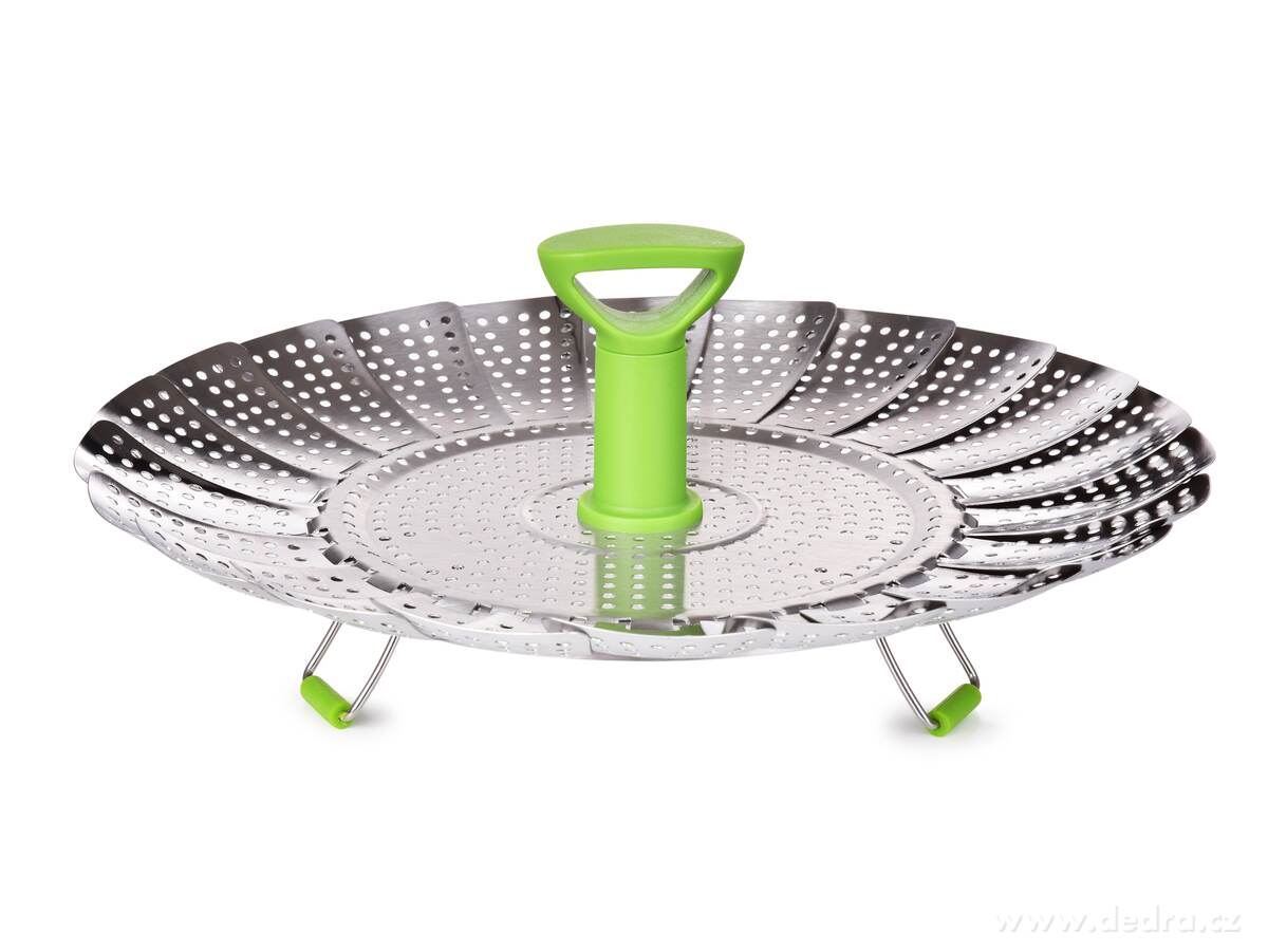 NAPAŘÁTOR, 27 cm nerezový napařovací cedník s teleskopickou rukojetí, průměr 18–27 cm – náhled 4 | Grand Móda