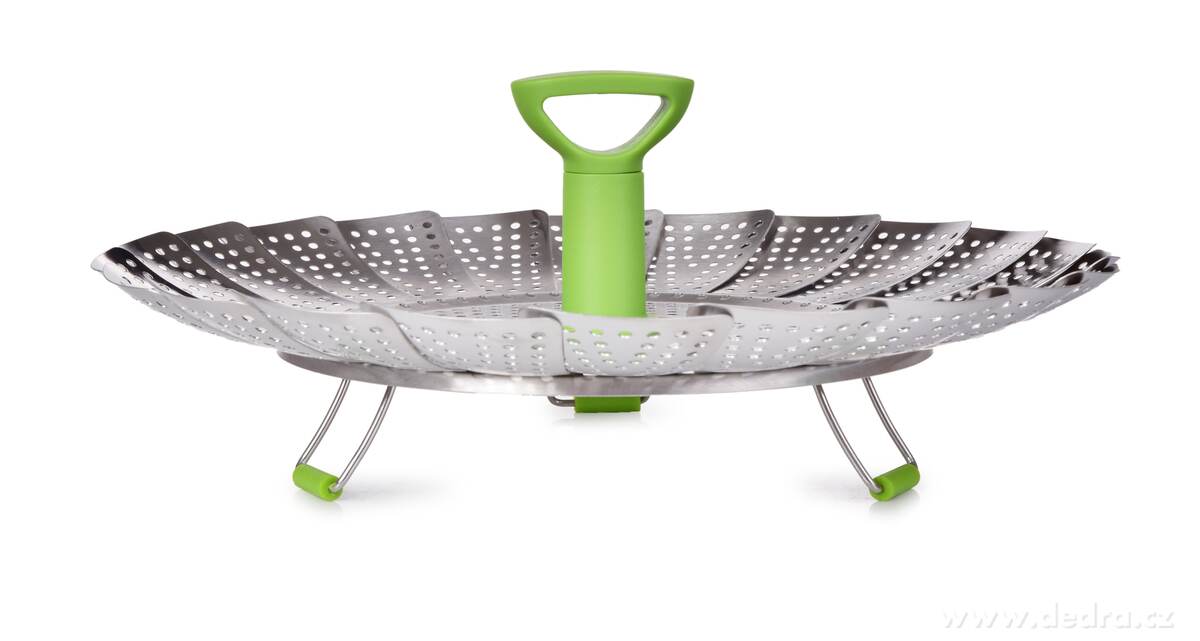 NAPAŘÁTOR, 27 cm nerezový napařovací cedník s teleskopickou rukojetí, průměr 18–27 cm – náhled 5 | Grand Móda