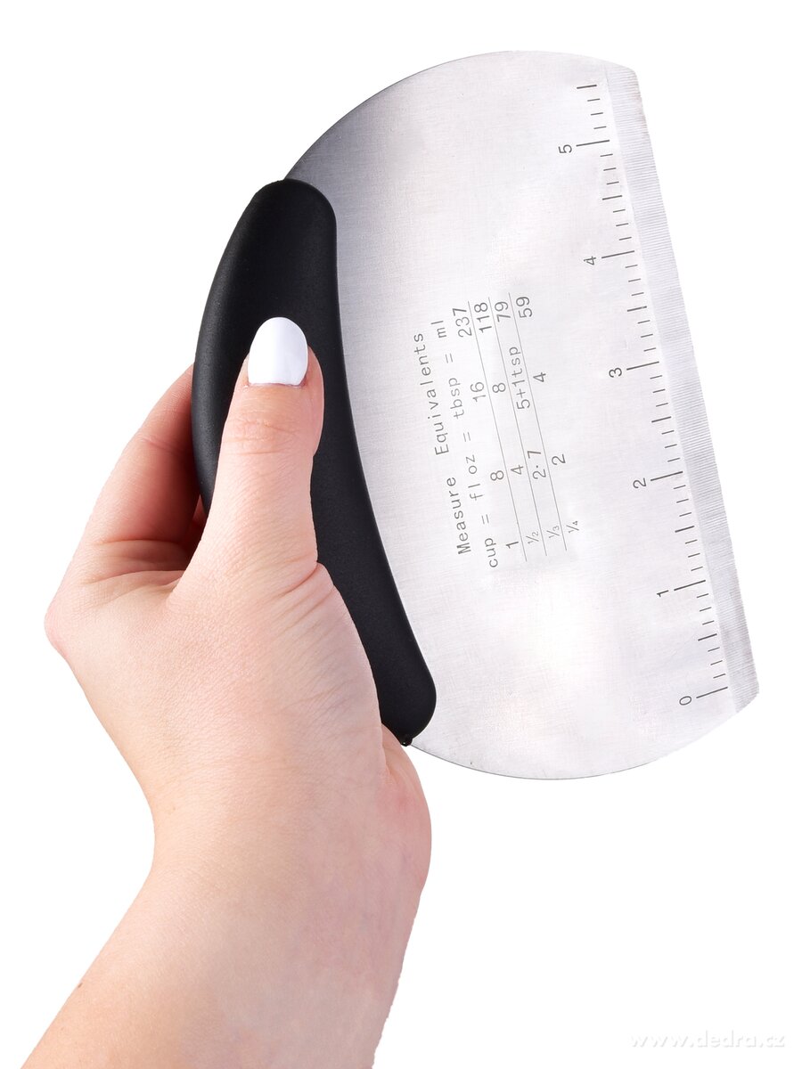 CHEF, 2v1 kráječ těsta a kuchyňská – pekařská špachtle z nerezové oceli, 16 × 11 cm – náhled 5 | Grand Móda