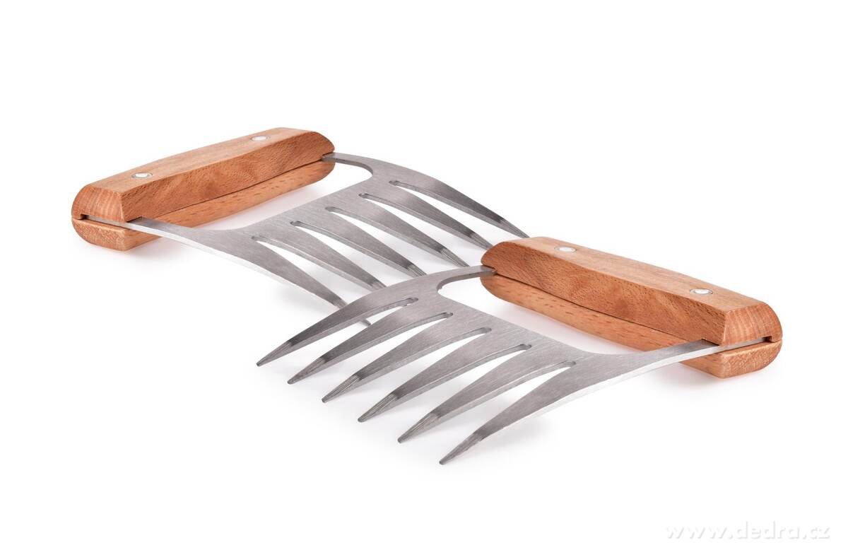 SADA 1+1 DRAP├üTOR | Masov├Ż dr├íp s d┼Öev─Ťnou rukojet├ş | Na trhan├ę maso & grilov├ín├ş - hlavn├ş obr├ízek | No┼że, n┼»┼żky a prk├ęnka | Grand M├│da