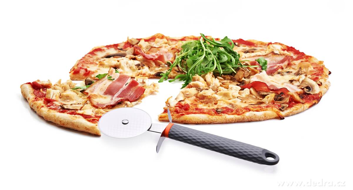 ABS INOX, Kráječ na pizzu 21 cm, nerezový rádlo s ABS rukojetí, na pizzu i těsto – náhled 4 | Grand Móda