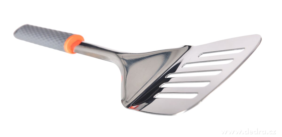 ABS INOX, nerezová mřížkovaná obracečka s ergonomickou rukojetí, 34 cm – náhled 6 | Grand Móda