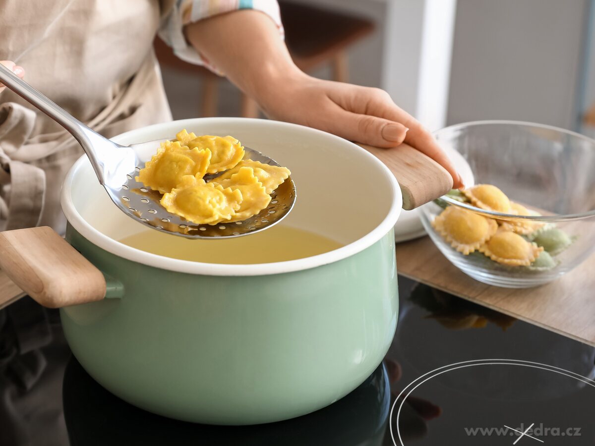 ABS INOX, nerezová naběračka s cedníkem, 34 cm – náhled 3 | Grand Móda