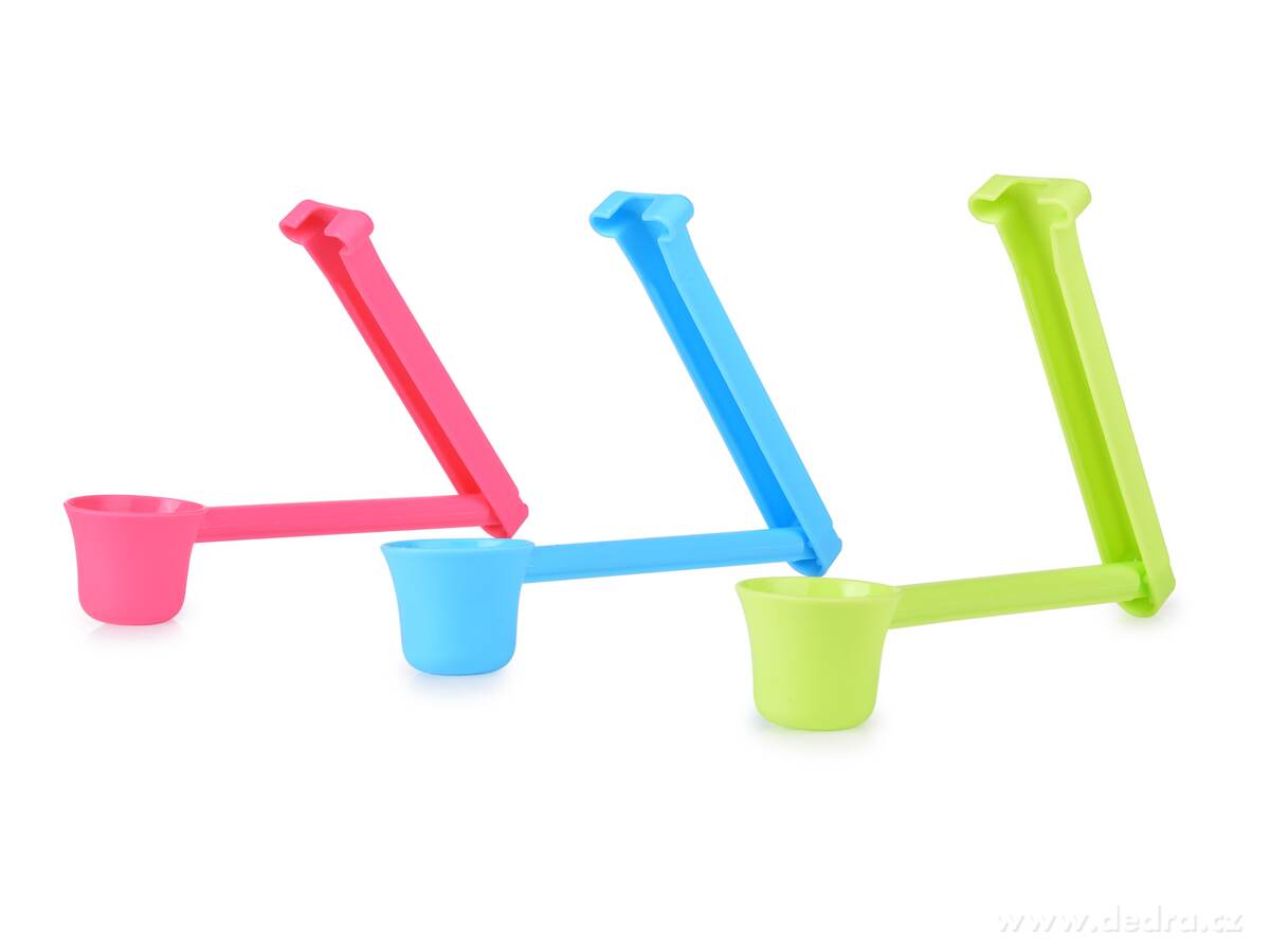 KLIPODMĚRKA, sada 3 odměrek s klipem, na uzavírání sáčků a dávkování kávy, čaje, koření – náhled 2 | Grand Móda