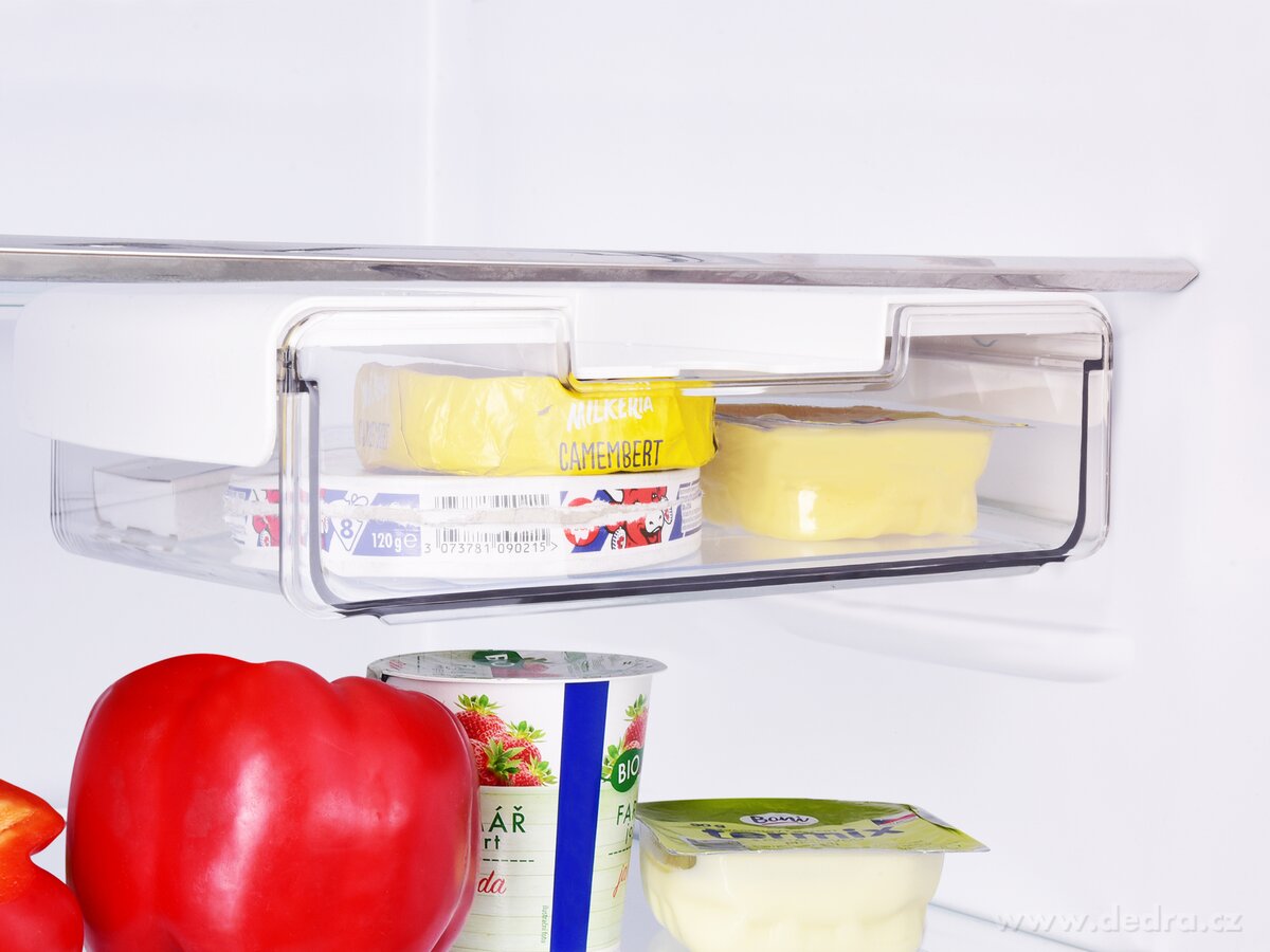 FRIGO, výsuvný šuplík do lednice 23 cm, transparentní nalepovací organizér do chladničky | Vychytávky pro skladování | Grand Móda