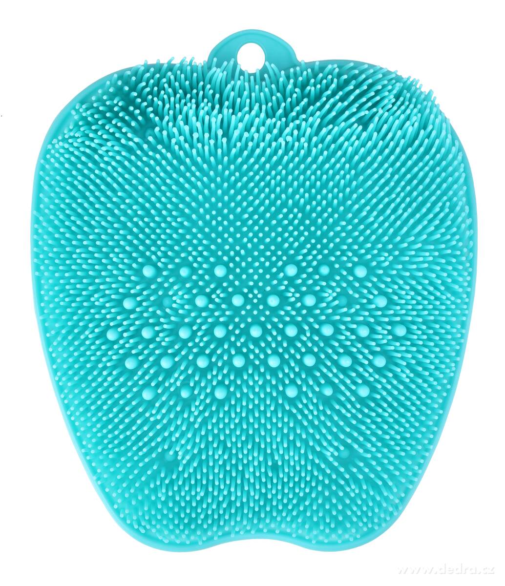 2v1 NA ZÁDA a NA NOHY, kartáč s přísavkami na stěnu i podlahu, tyrkysový | Kartáče a puffy na záda | Grand Móda