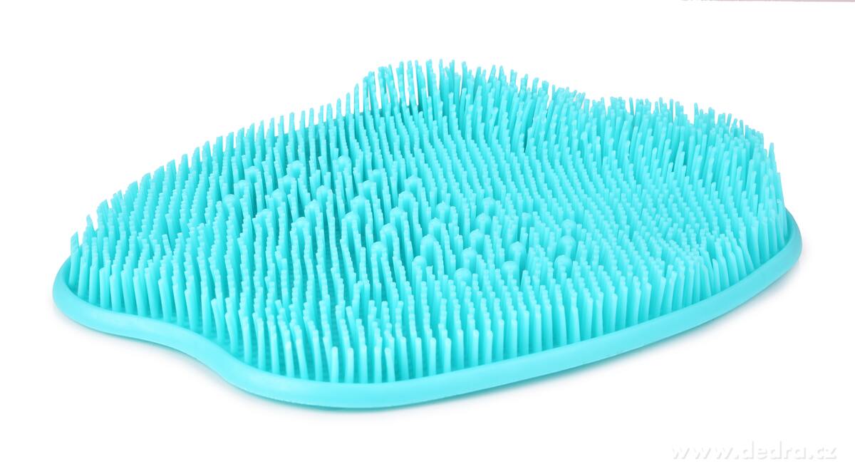 2v1 NA ZÁDA a NA NOHY, kartáč s přísavkami na stěnu i podlahu, tyrkysový – náhled 2 | Grand Móda